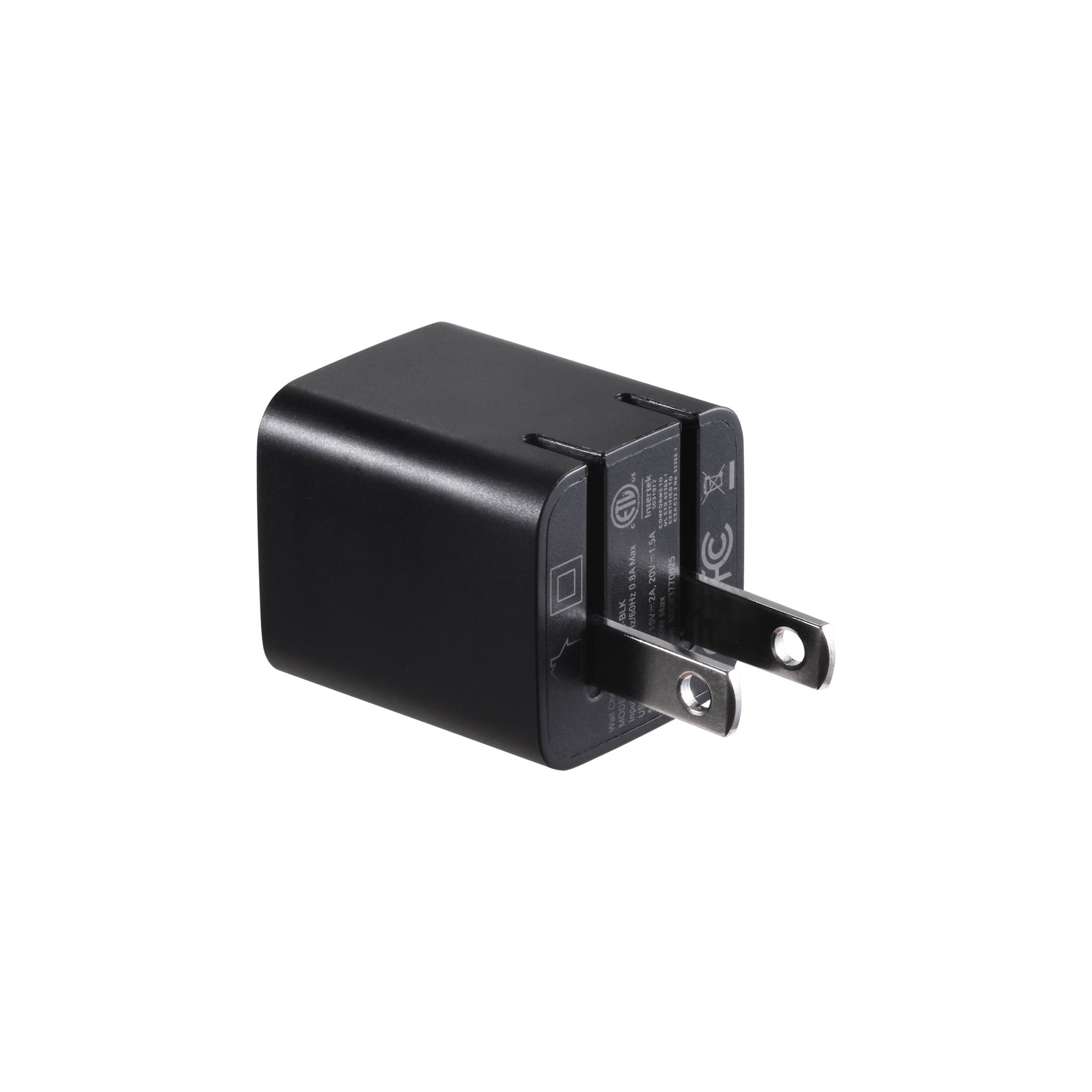 Griffin 30W GaN Wall Charger, Single USB-C 3.0A Port, Foldable Prongs, Fast Power Delivery for Phones & Tablets