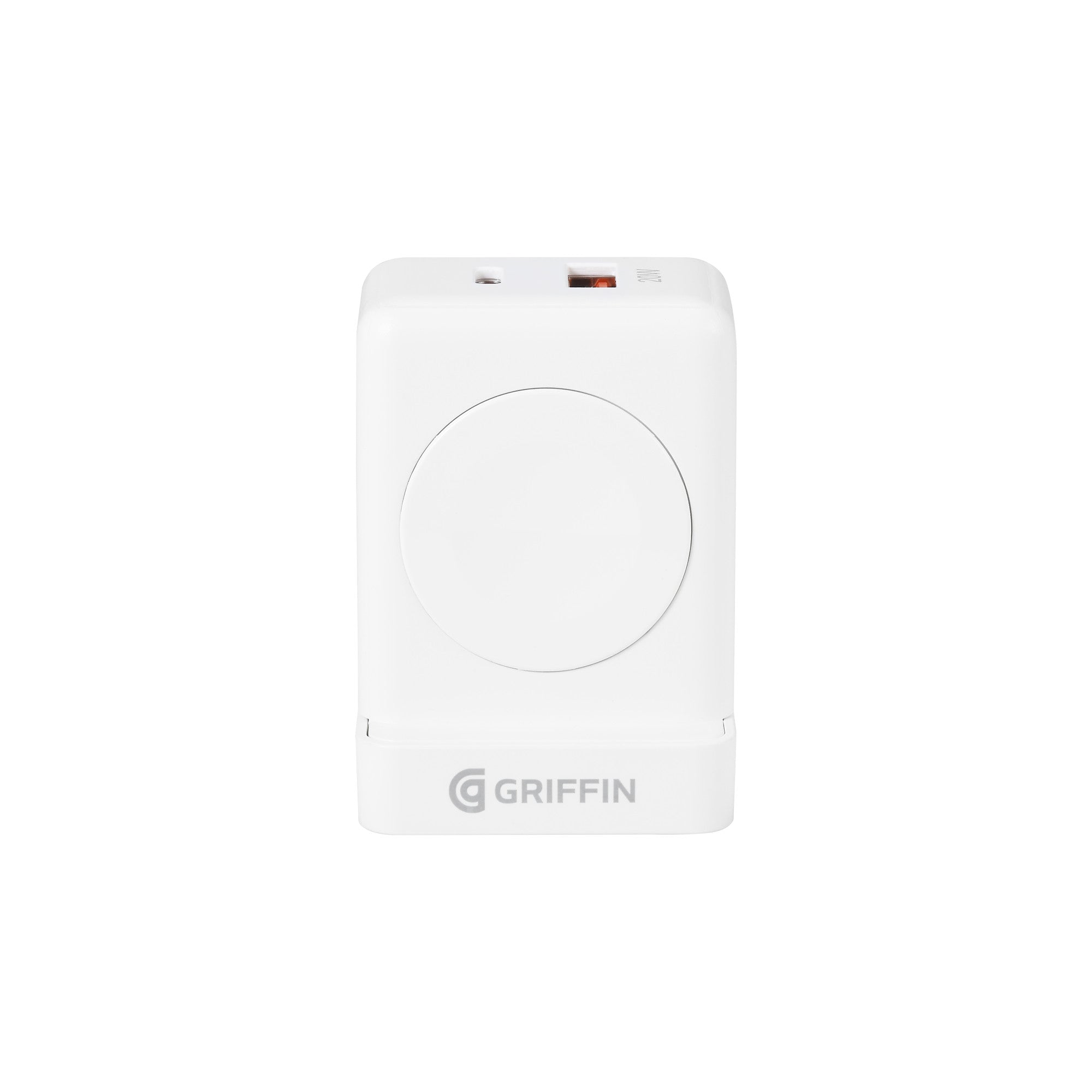 Griffin PowerBlock 20W Wall Charger with Smartwatch Wireless Charging, Dual USB-A & USB-C Ports, 2.5W Smartwatch Charger, Foldable Plug