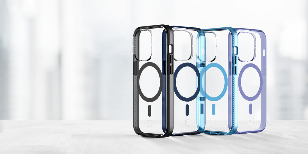 light behind incipio idol cases showing clarity of the back of the case