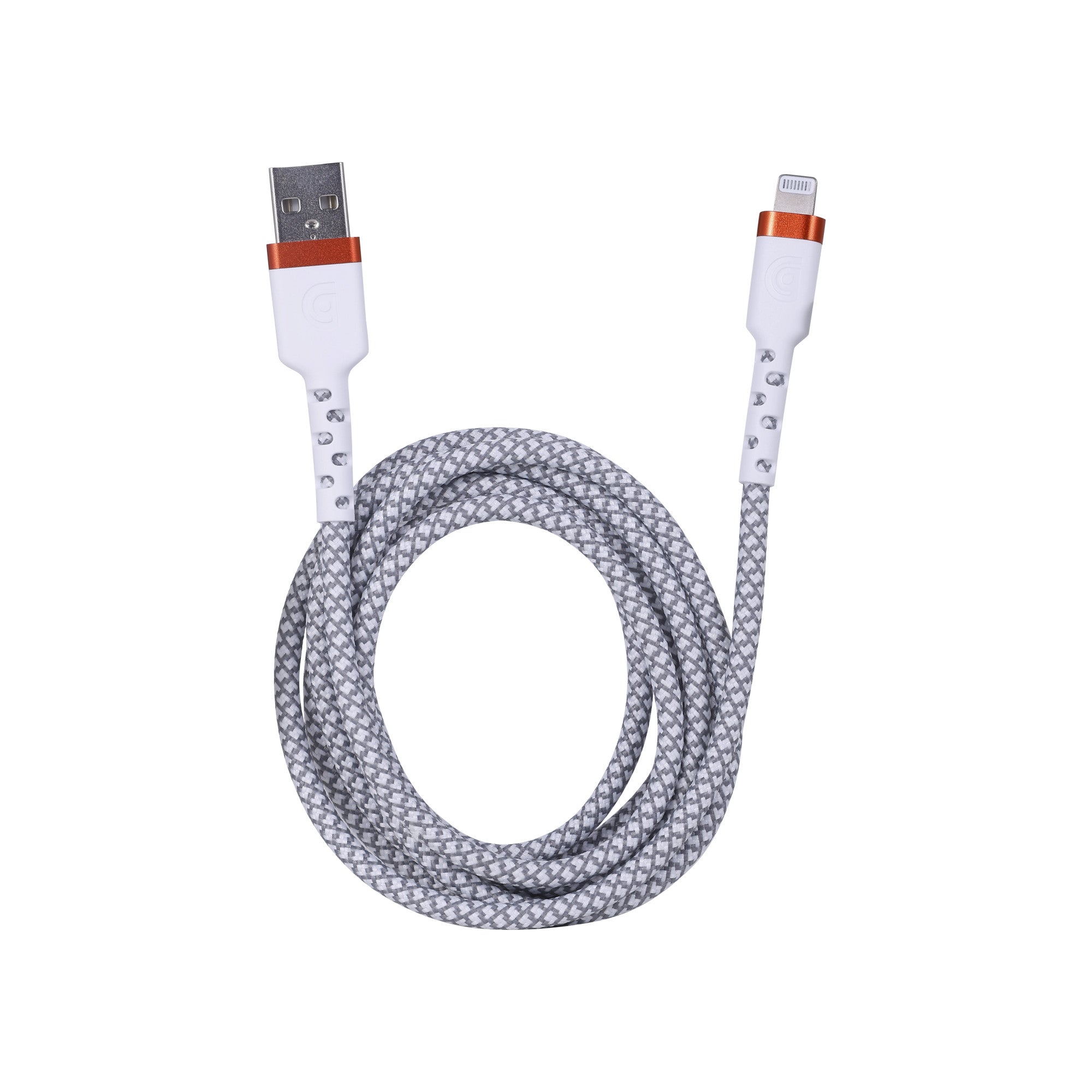 Griffin 6FT Lightning to USB-A Charge/Sync Cable, Ultra Durable Braided Design, 30,000 Bend Lifespan, MFi Certified, Includes Velcro Strap