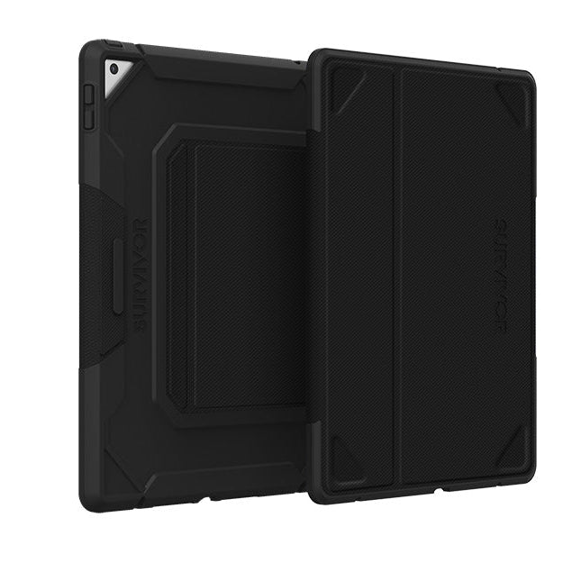 Black | Survivor Rugged Folio for iPad 10.2 (8th & 7th Generation) - Black