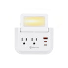 2-outlet Wall Tap with USB&Night Light