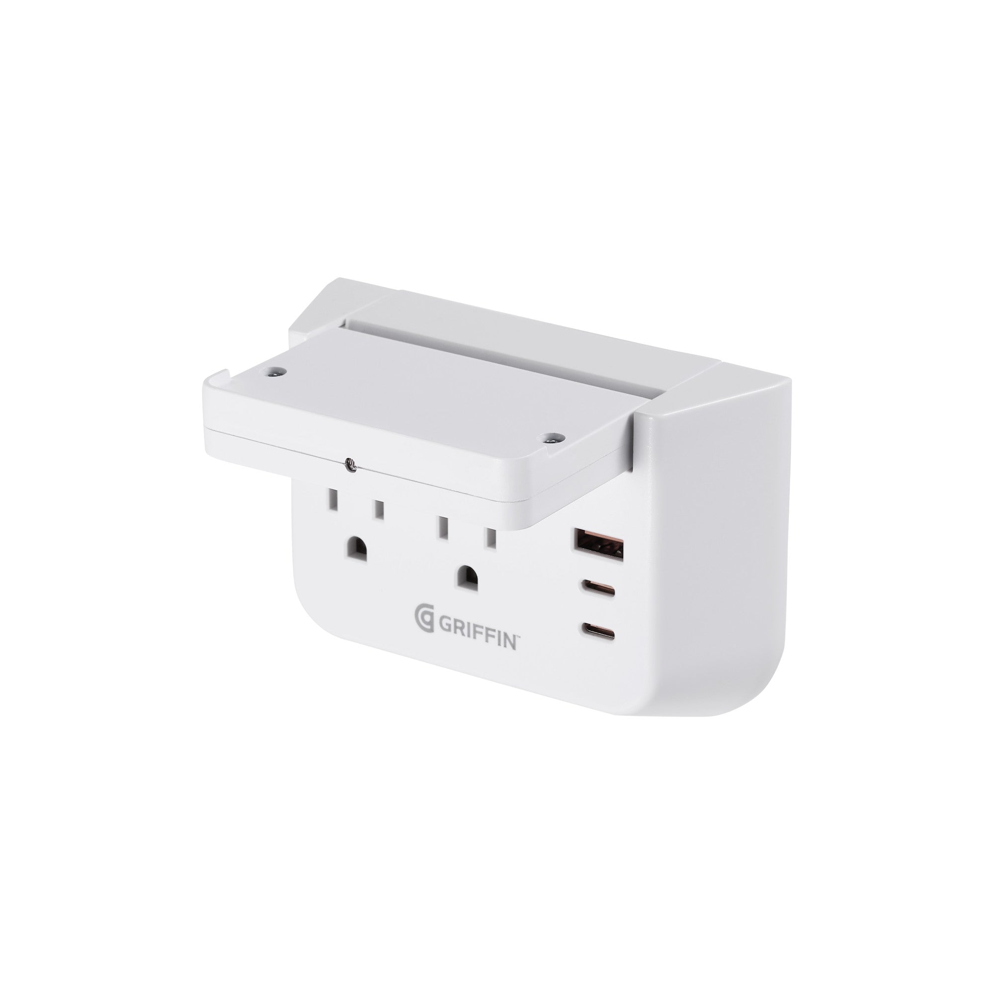 2-outlet Wall Tap with USB&Night Light