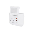 2-outlet Wall Tap with USB&Night Light