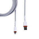 Griffin 6FT Lightning to USB-A Charge/Sync Cable, Ultra Durable Braided Design, 30,000 Bend Lifespan, MFi Certified, Includes Velcro Strap