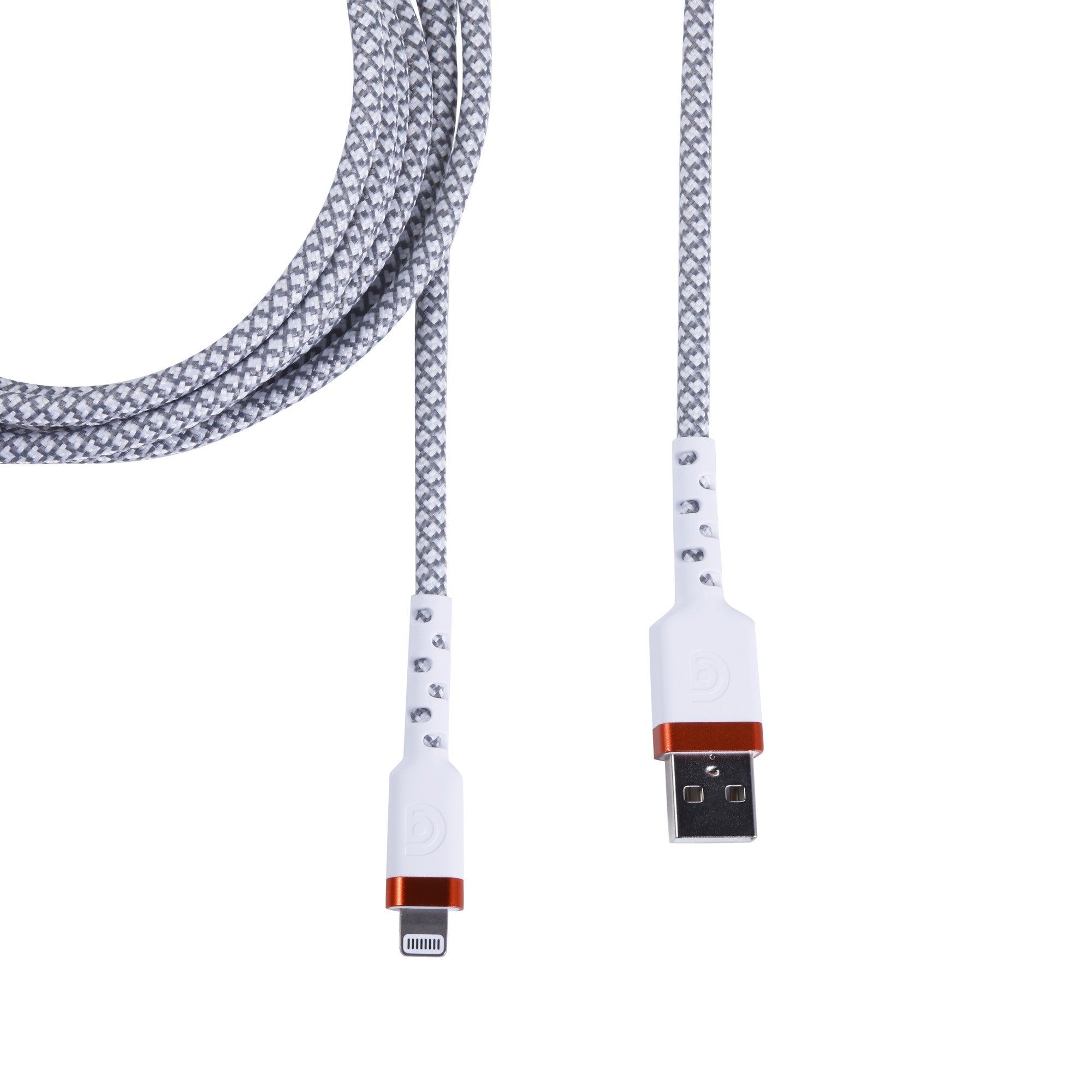 Griffin 6FT Lightning to USB-A Charge/Sync Cable, Ultra Durable Braided Design, 30,000 Bend Lifespan, MFi Certified, Includes Velcro Strap