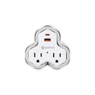 2-outlet Wall Tap with USB&Neon Light