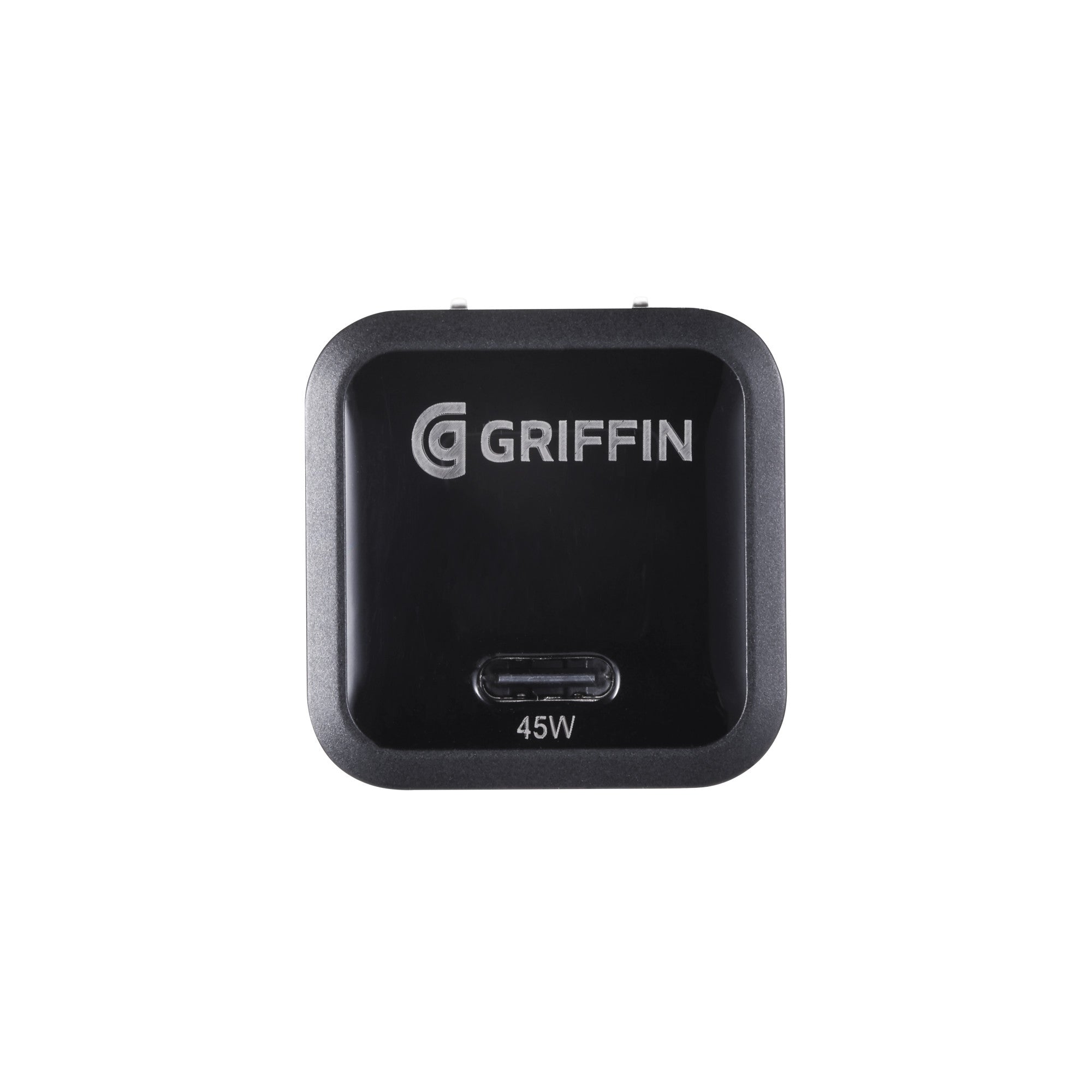 Griffin 45W GaN Wall Charger, USB-C 3.0A Port, Foldable Prongs, Fast Power Delivery for Laptops, Tablets & Phones