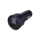 Griffin PowerJolt 40W Car Charger with Dual USB-C and USB-A Ports, Fast Charging, 3-Port Design, Universal Compatibility – Black