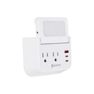 2-outlet Wall Tap with USB&Night Light