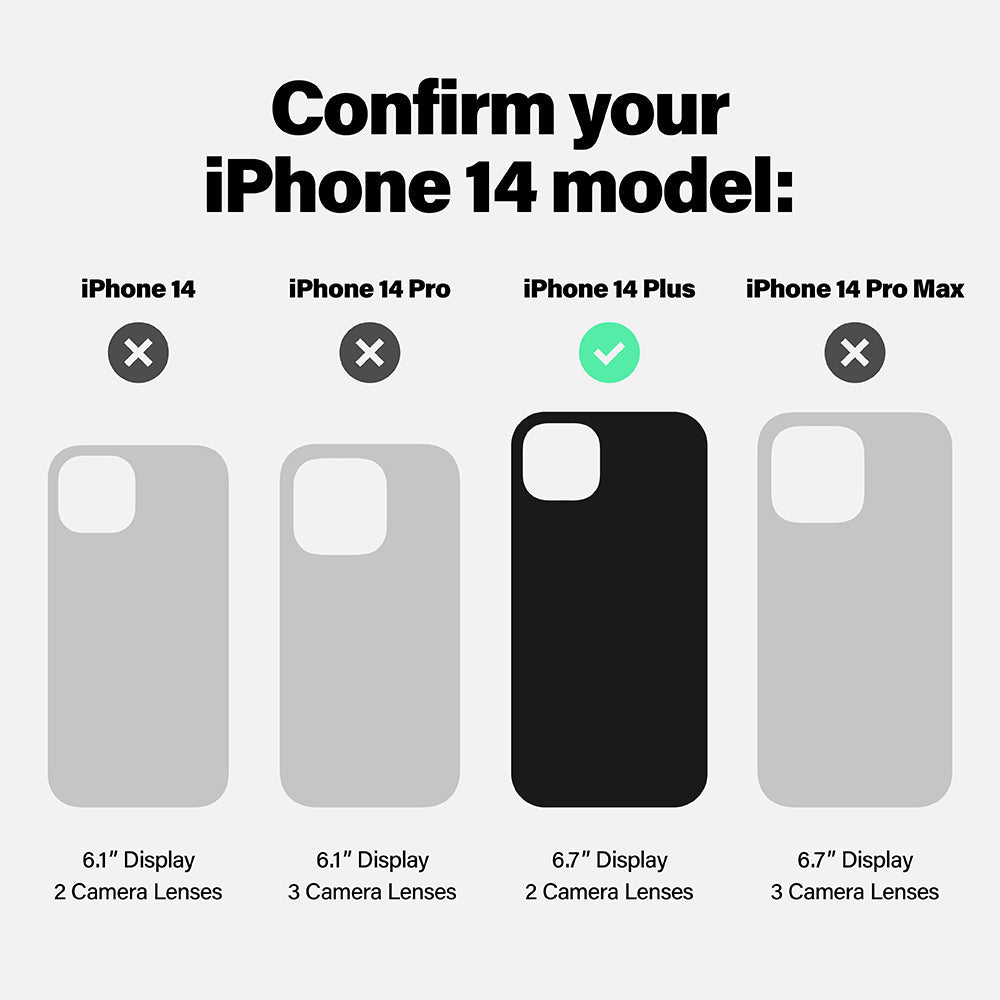 Charcoal/Clear | Organicore Clear for iPhone 14 Plus - Charcoal/Clear