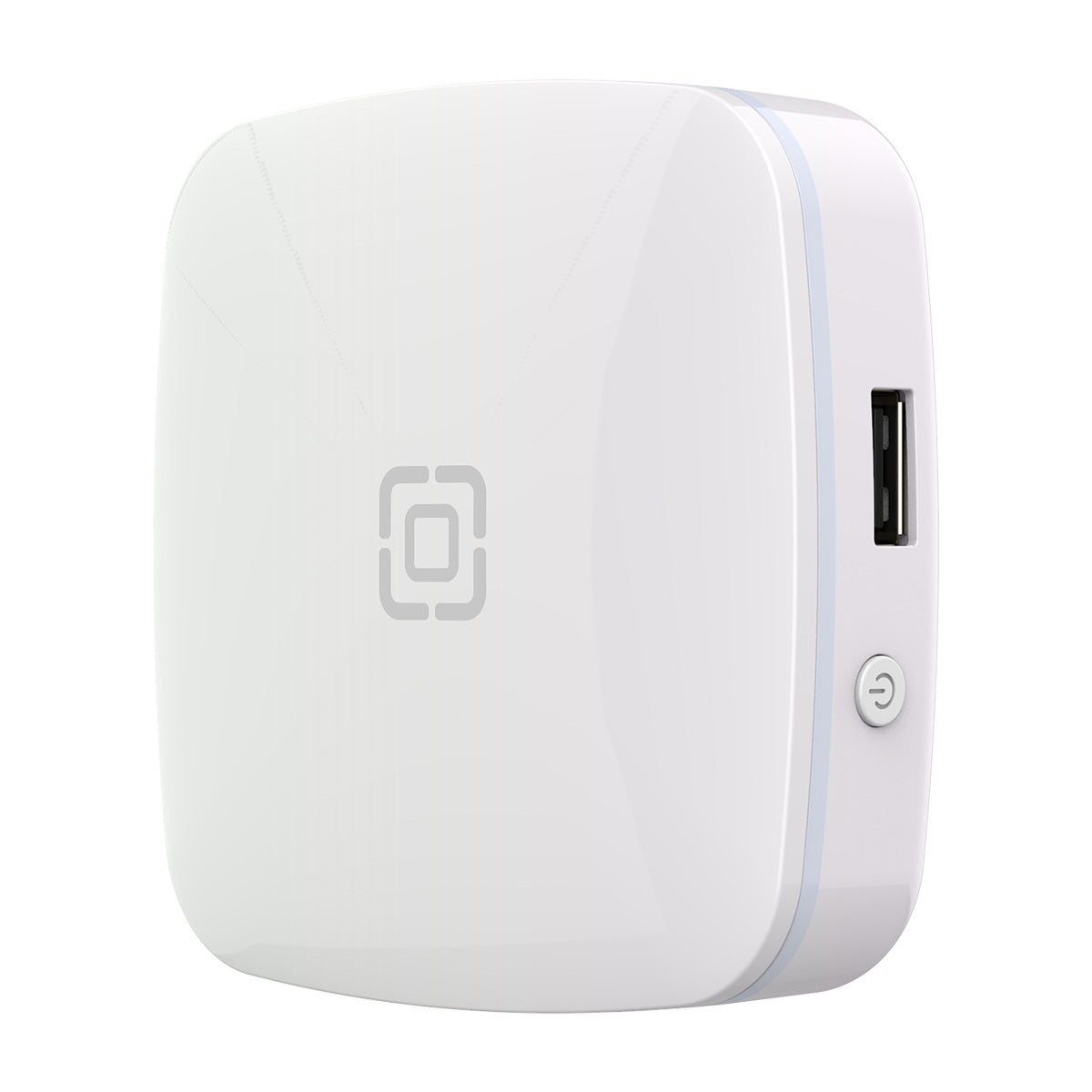 Pearl White | 5000mAh Power Bank with Compact Mirror - Pearl White